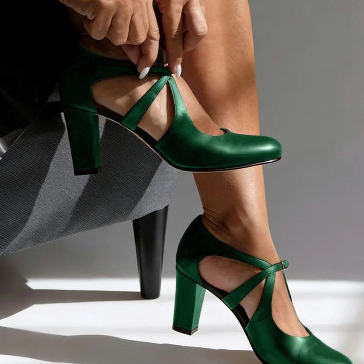 Candace™ | Elegant Genuine Leather Comfort Heels