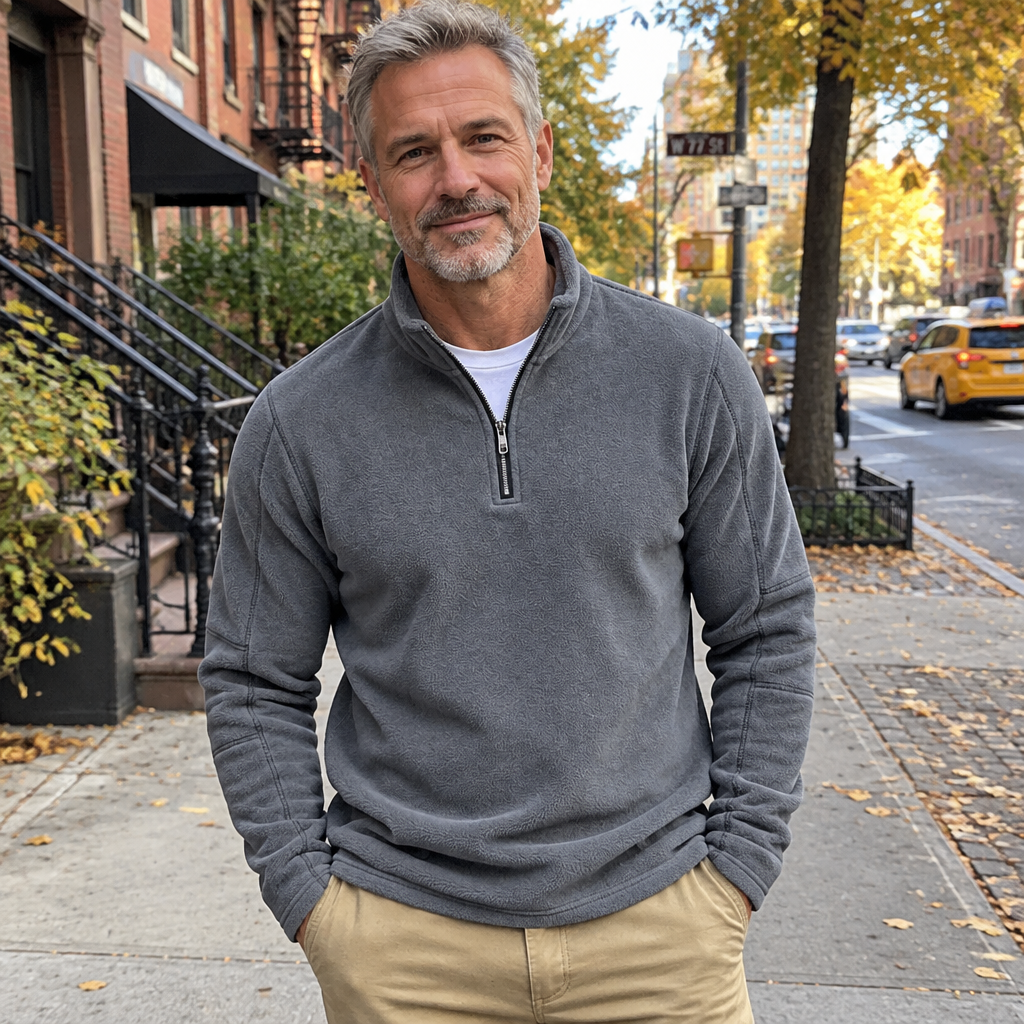 Harold | Half-zip pullover with stand collar