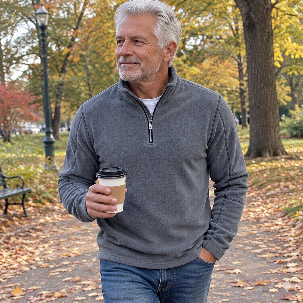 Harold | Half-zip pullover with stand collar