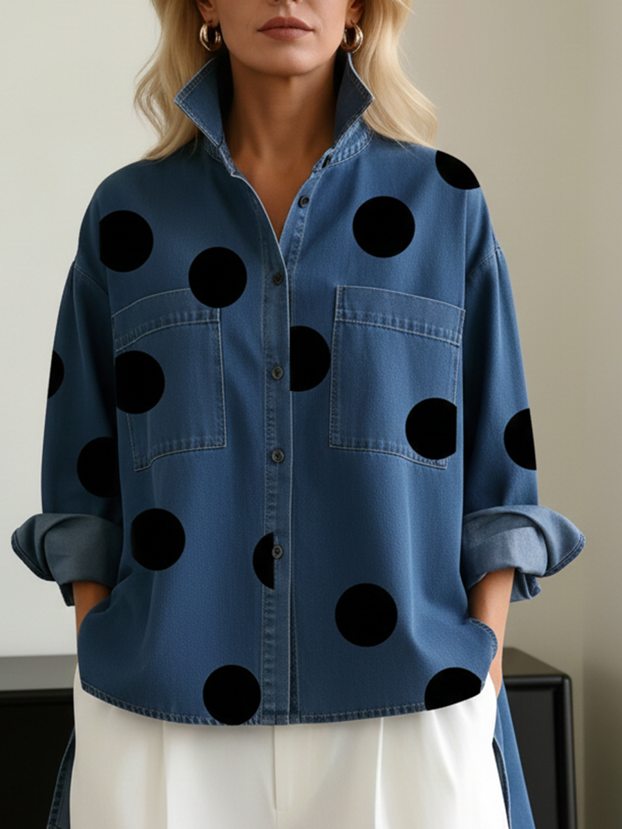 Peggy | Polka Dot Overshirt for Women
